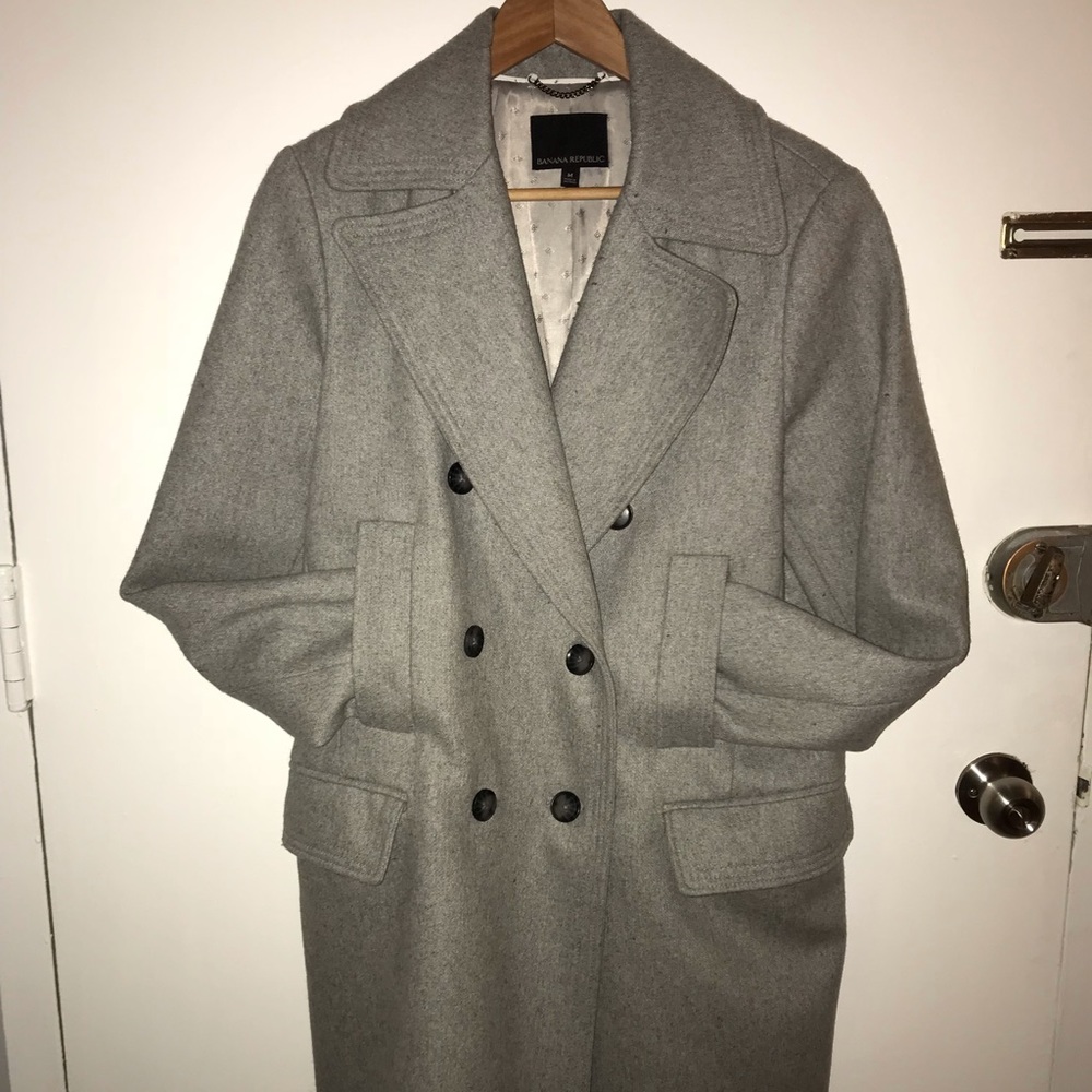 Banana Republic gray wool coat